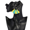 E-4248 Fashion 3 Colors Bohemian Fringe Tassel Fringe Hoop Earrings for Women Summer Party Jewely