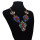 N-5044 Vintage Colorful Rhinestone Pendant Statement Necklaces for Women Bohemian Party Jewelry