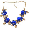 N-5014 2 Colors Flower Crystal Diamante Pendant Bohemian Necklace For Women Jewelry