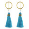 E-4252 European Style 4 Colors Stud Charm Tassel Gold Earring for Women Accessories