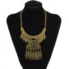 N-5555  Vintage Bohemian Pendant Tassel Turquoise Necklace for Women Accessories