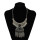 N-5555  Vintage Bohemian Pendant Tassel Turquoise Necklace for Women Accessories