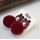 E-3692 unique design statement fashion earrings black acrylic ball plush earring for women jewelry