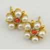 E-0522 Fashion Pearl Rhinestone Flower Stud Earring for women party jewelry