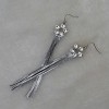 E-3486 New Vintage Diamante Rhinestone Long Tassel Earrings Flower Shape Drop Dangle Big Earrings Women Ears Jewelry
