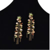 E-3744 Multi Color Clear Zircon Crystal Earrings For Women Bridal Gold Color Wedding Party Long Drop Earring Brincos