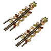 E-3744 Multi Color Clear Zircon Crystal Earrings For Women Bridal Gold Color Wedding Party Long Drop Earring Brincos