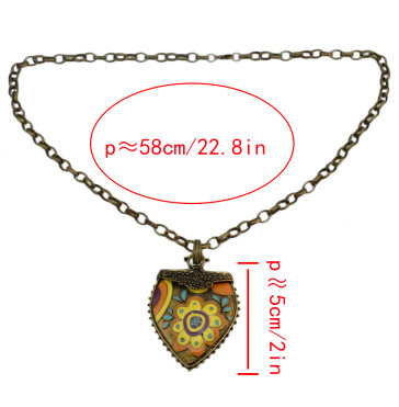 N-4848 N-4835 2Styles Vintage Flower Heart Shape Pendant Necklaces for Women Party Birthday Gift