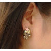 E-1094 E-1082 2 Styles Fashion Skull Rhinestone Crown Shape Stud Earrings for Women Girl Party Jewelry Gift