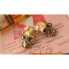 E-1094 E-1082 2 Styles Fashion Skull Rhinestone Crown Shape Stud Earrings for Women Girl Party Jewelry Gift