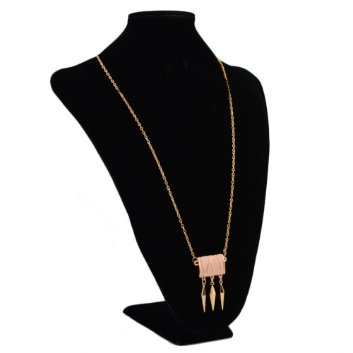 N-2339 Vintage Gold plated Rivet Dangle Tassel Pendant Charm Bohmeian Necklace for Women Jewelry