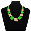 N-4859 2 Colors Fashion Bohemian Style Square Alloy Pendant Necklace For Women
