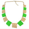 N-4859 2 Colors Fashion Bohemian Style Square Alloy Pendant Necklace For Women