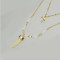 N-5877 New Fashion Gold Alloy Chain Beads Chain Natural Stone Pendant Necklace