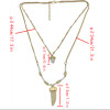 N-5877 New Fashion Gold Alloy Chain Beads Chain Natural Stone Pendant Necklace