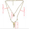 N-5877 New Fashion Gold Alloy Chain Beads Chain Natural Stone Pendant Necklace