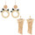 E-4261 2style Bohemian Bow-knot Round Big Drop Earrings For Women Wedding Party Valentine's Day