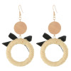 E-4261 2style Bohemian Bow-knot Round Big Drop Earrings For Women Wedding Party Valentine's Day