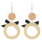 E-4261 2style Bohemian Bow-knot Round Big Drop Earrings For Women Wedding Party Valentine's Day