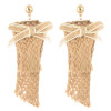E-4261 2style Bohemian Bow-knot Round Big Drop Earrings For Women Wedding Party Valentine's Day