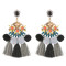 E-4258 3 Colors Fashion Bohemian  Thread Tassel Crystal Drop Earrings For Women Party Jewelry