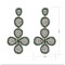 E-4257 Fashion Jewelry Green Clear Rhinestone Drop Earrings for Women Bridal Wedding Party Gift