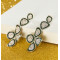 E-4257 Fashion Jewelry Green Clear Rhinestone Drop Earrings for Women Bridal Wedding Party Gift