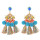 E-4258 3 Colors Fashion Bohemian  Thread Tassel Crystal Drop Earrings For Women Party Jewelry