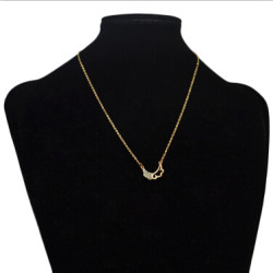 N-2804 Cute Women Gold Plated Wing Shape Pendant Necklaces Party Anniversary Jewelry Gift