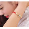 B-0428  Fashion style red rope chain bracelet LOVE pattern rhinestone lamp women bracelets for women jewelry