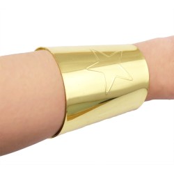 B-0624 Fashion Gold Plated Carving Five Pointed Star Open Cuff Bangle Bracelets For Women Accessories
