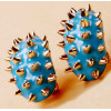 E-2104   4colors  New Korean Style Gold Color Alloy enamel rivet Ear Stud Earrings