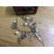 B-0087 New Copper Alloy Vintage Wing Heart Owl Swallow Teapot Beads Key Cross Bracelet