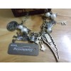 B-0087 New Copper Alloy Vintage Wing Heart Owl Swallow Teapot Beads Key Cross Bracelet