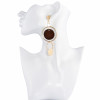 E-4259 4 Colors Stud Charm Pendant Round Dangle Charm Earring for Women Fashion Jewelry