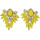 E-0684   E-3334  E-0515 Fashion Charming Fluorescence Color Resin Drop Leaf Rhinestone Ear Stud Earrings