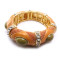 B-0242 New Fashion Gold Plated Enamel Rhinestone Charming Gem Cuff Bangle Adjustable