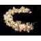 S-0022 Amazing White Pearl Gold Plated Flower Necklace Bracelet Jewelry Set