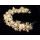 S-0022 Amazing White Pearl Gold Plated Flower Necklace Bracelet Jewelry Set