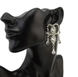 E-2110 New Fashion Korean Style Silver/Gold Plated Alloy Rhinestone Crystal Ants Drop Ear Stud Earrings