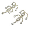 E-2110 New Fashion Korean Style Silver/Gold Plated Alloy Rhinestone Crystal Ants Drop Ear Stud Earrings