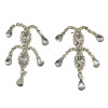 E-2110 New Fashion Korean Style Silver/Gold Plated Alloy Rhinestone Crystal Ants Drop Ear Stud Earrings