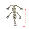 E-2110 New Fashion Korean Style Silver/Gold Plated Alloy Rhinestone Crystal Ants Drop Ear Stud Earrings