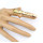 R-1092 New Fashion Punk Gold Plated AlloyColour Metal Finger Nail Shape Joint Ring