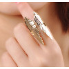 R-1027 New Charming Gold Plated Double Angel Wings Finger Ring Size #5 Free Sipping