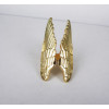 R-1027 New Charming Gold Plated Double Angel Wings Finger Ring Size #5 Free Sipping