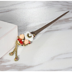 F-0458 5 colors Fashion Vintage Wooden Tassel Hair Stick Accessories Hairpin for Women Jewelry