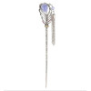 F-0459 New Fashion 5 Colors Women Rhinestone Tassel Leaf Shape Hair Sticks Wedding Party Jewelry Accessories