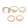 R-1317 R-1320 Fashion Gold Silver Metal Midi Finger Rings for Women Bohemian Wedding Party Jewelry