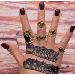 R-1472 5Pcs/set Bohemian Vintage Silver Gold Plated Knuckle Nail Midi Finger Ring for Women Party Jewelry